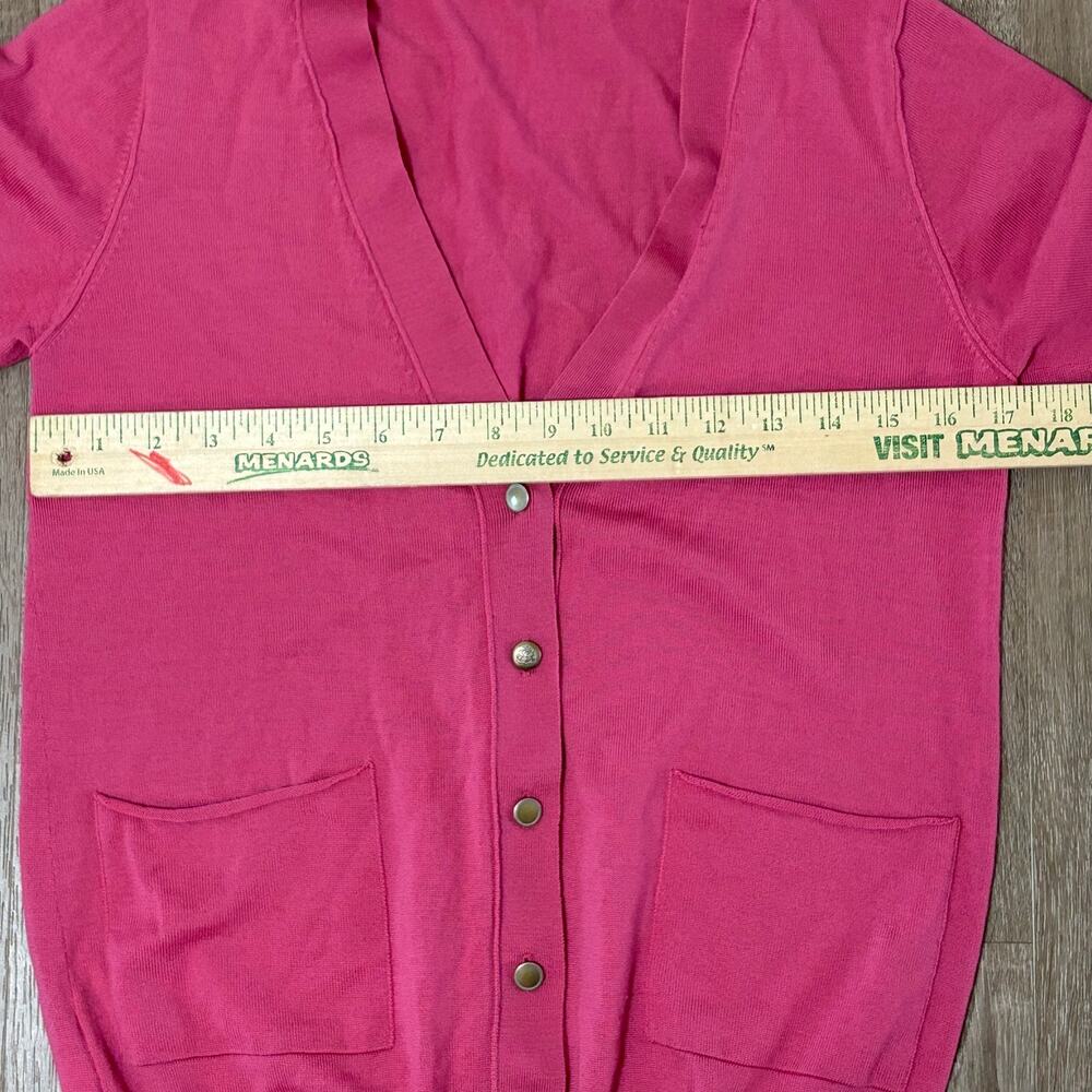Kumikyoku Onward Kashiyama Hot Pink 100% Wool Cardigan Sweater, Japan Size 2 - Picture 5 of 10